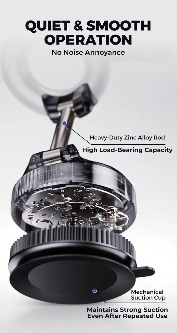 360° Magnetische Auto Telefoonhouder – Ultra Sterke Vacuüm Bevestiging