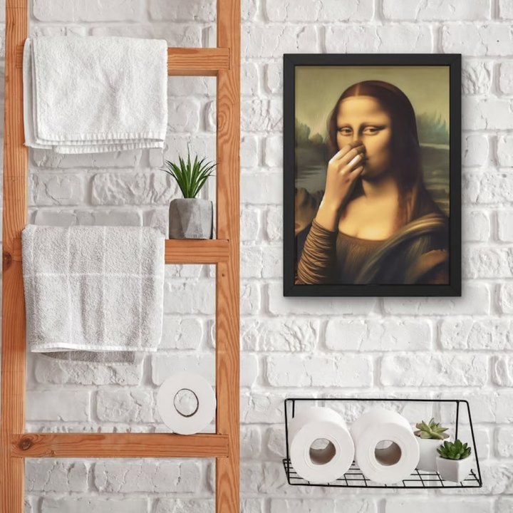 Mona Lisa met een Knipoog – Humoristische Poster