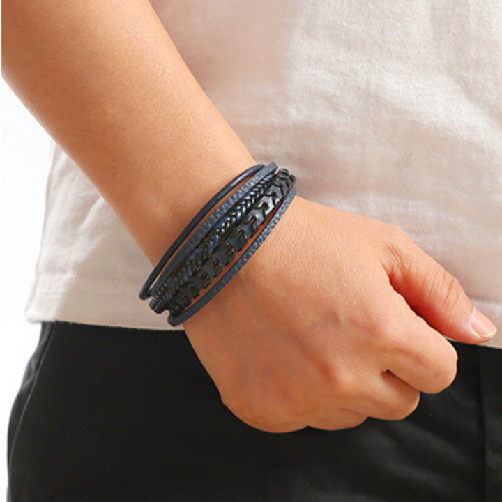 Leren herenarmband – stoer, stijlvol en tijdloos (1+1 Gratis)