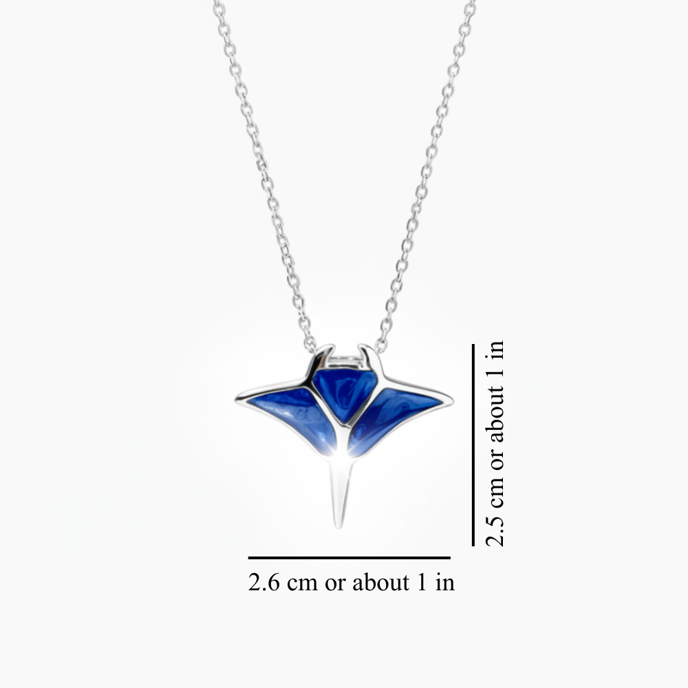 🌊 Manta Ray Ketting – Elegante Oceaan Vibe