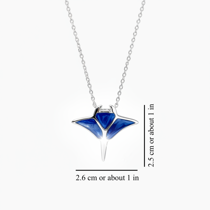 🌊 Manta Ray Ketting – Elegante Oceaan Vibe