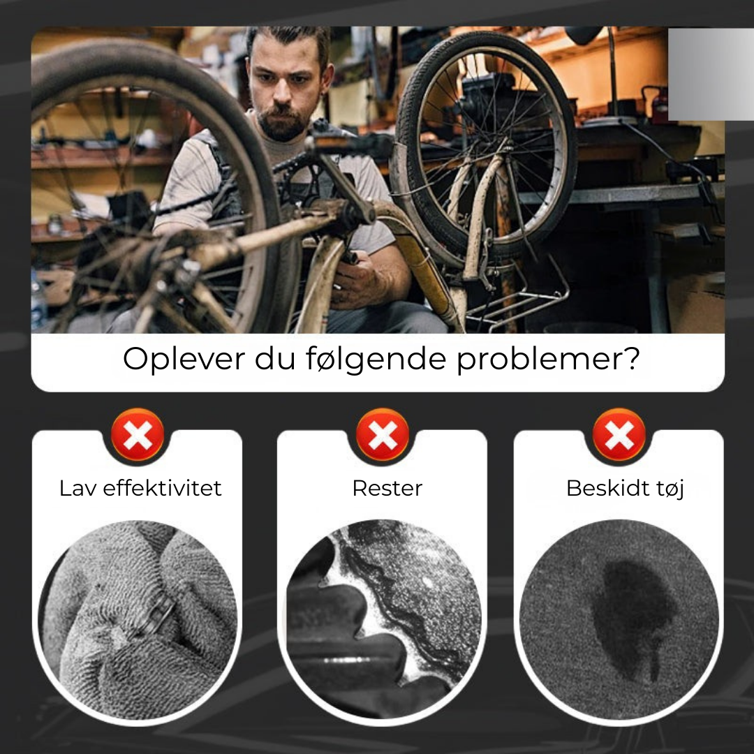 RideClean™ Een schone ketting in één minuut, zonder vieze handen
