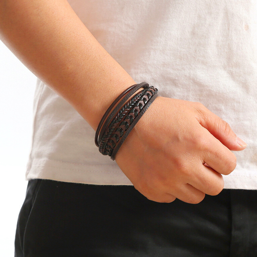 Leren herenarmband – stoer, stijlvol en tijdloos (1+1 Gratis)