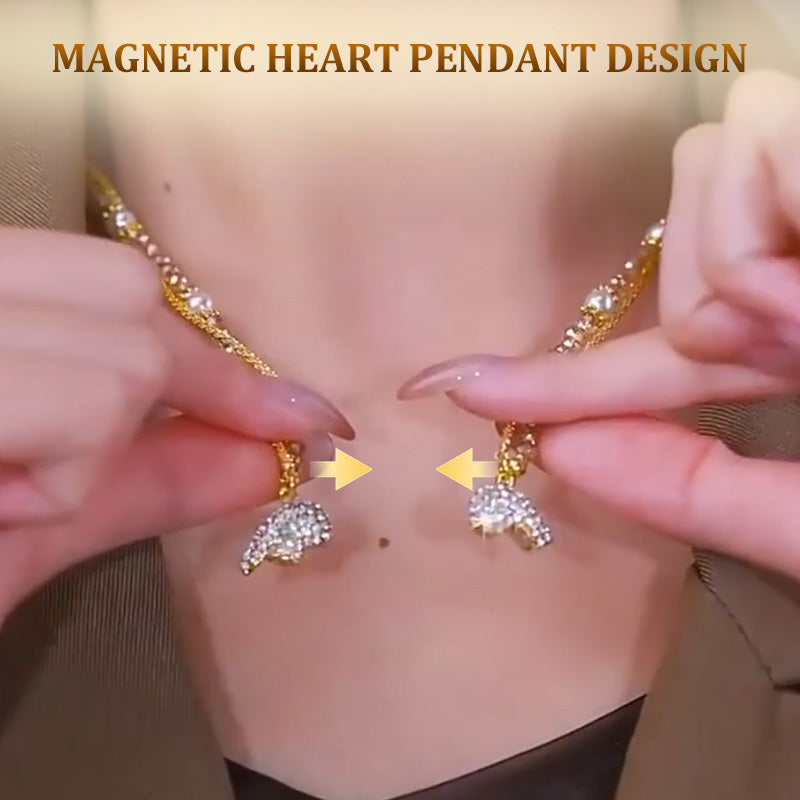 Magnetische ketting met een paar gescheiden harten