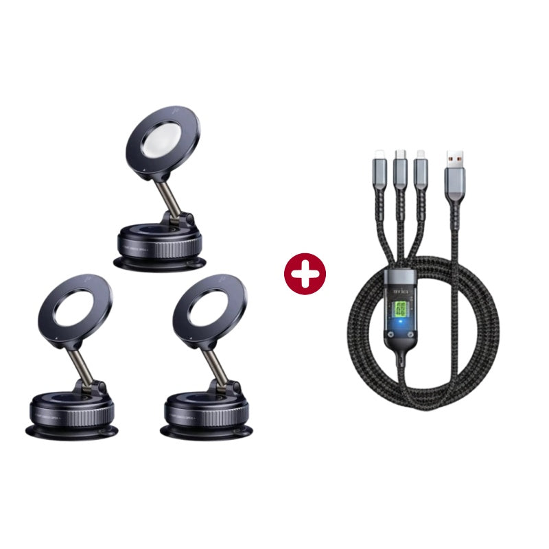 360° Magnetische Auto Telefoonhouder – Ultra Sterke Vacuüm Bevestiging