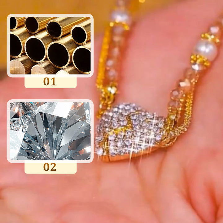Magnetische ketting met een paar gescheiden harten