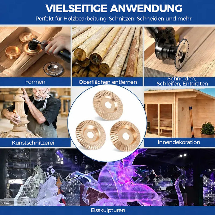 Houtslijpschijf Set (3-delig) – Professioneel Frezen, Schuren & Vormen