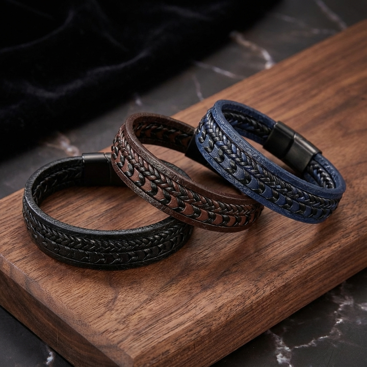Leren herenarmband – stoer, stijlvol en tijdloos (1+1 Gratis)
