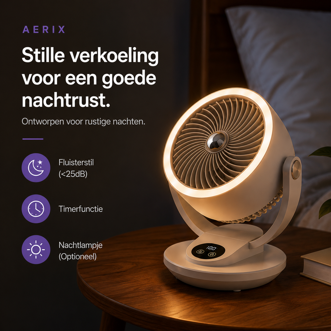 Aerix™ Ventilator | Geniet van verkoeling zonder storend geluid