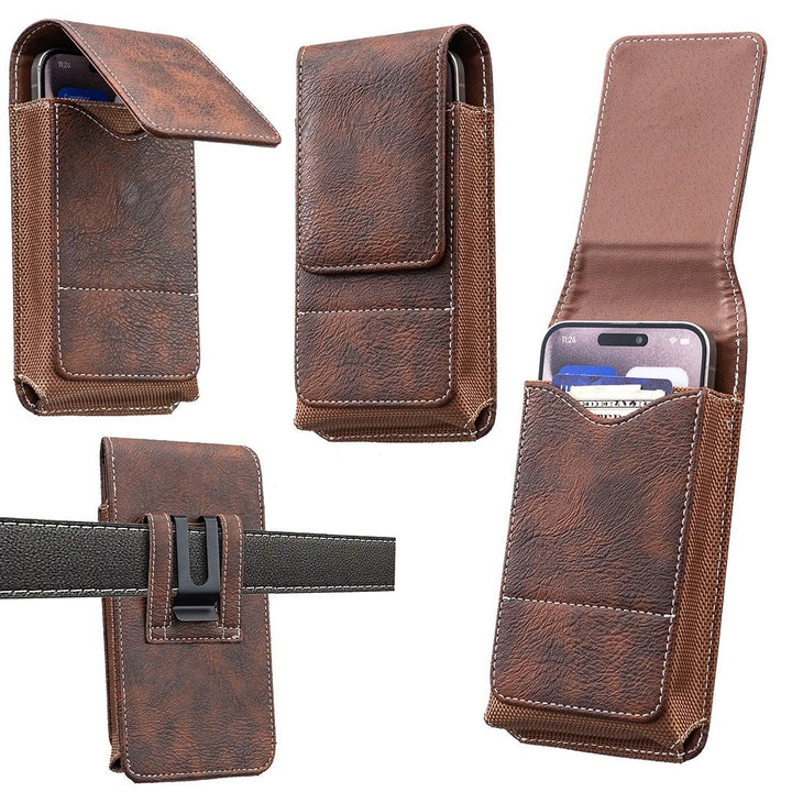📱Riem Telefoonhouder met Magnetische Sluiting – Stevig Smartphone Holster met Clip, Riemlus & Kaartvak