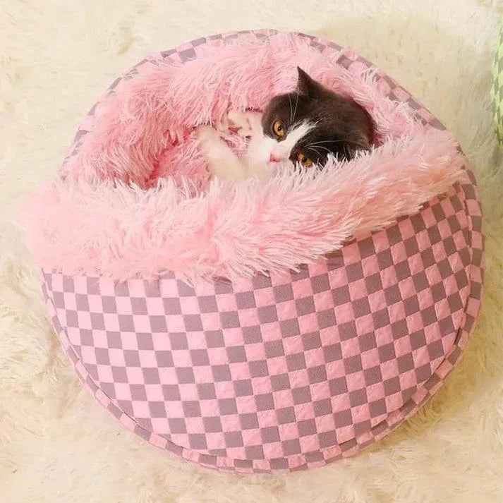 🐾 CozyCave™ Luxe Honden en Kattenmand met Dak – Ultiem Comfort & Warmte