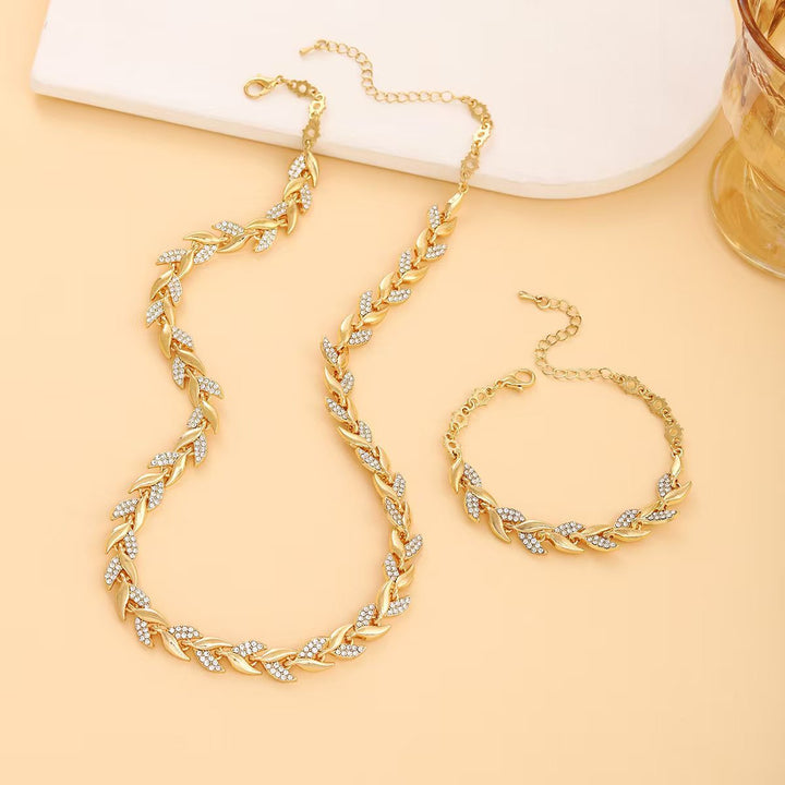 Handgemaakte visstaart ketting & armband set