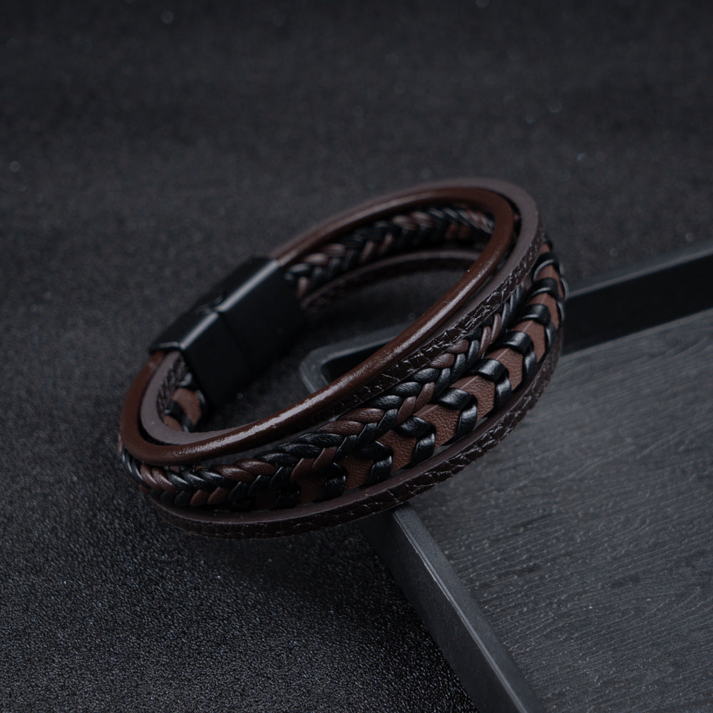Leren herenarmband – stoer, stijlvol en tijdloos (1+1 Gratis)