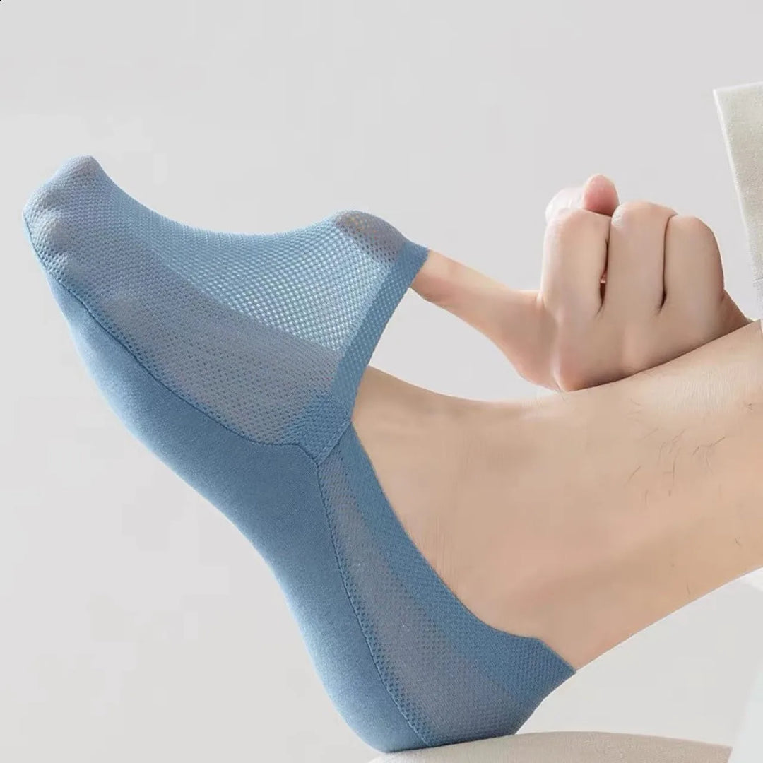 Onzichtbare, ademende antislip-sokken