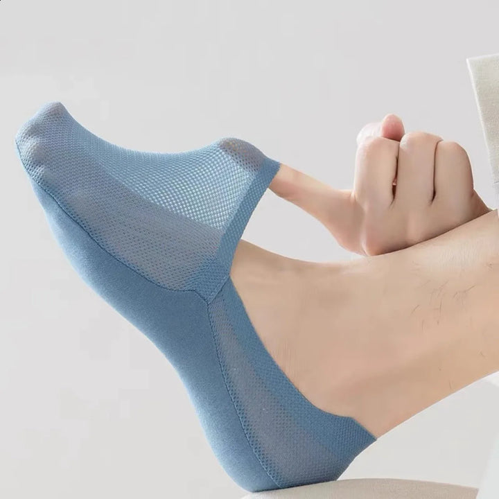 Onzichtbare, ademende antislip-sokken
