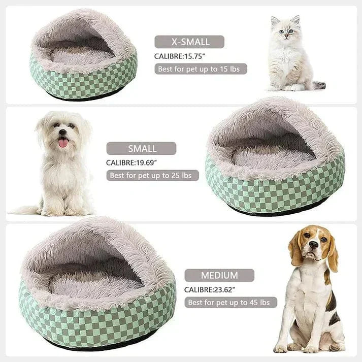 🐾 CozyCave™ Luxe Honden en Kattenmand met Dak – Ultiem Comfort & Warmte