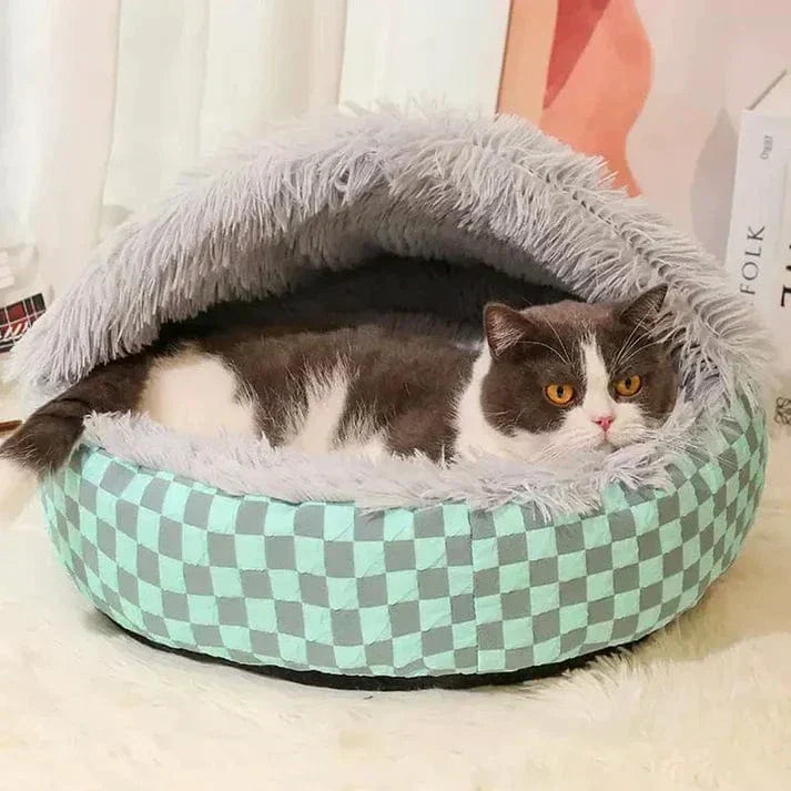 🐾 CozyCave™ Luxe Honden en Kattenmand met Dak – Ultiem Comfort & Warmte
