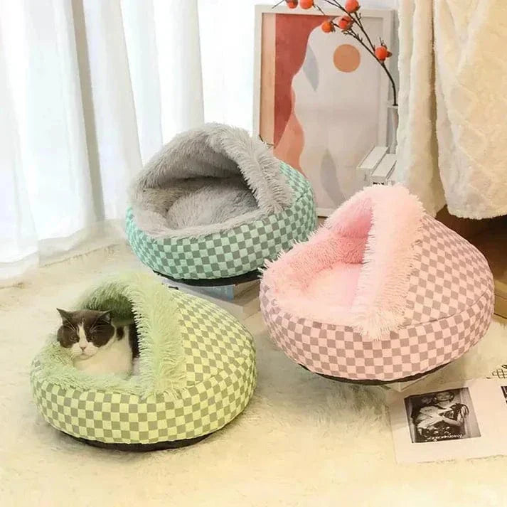 🐾 CozyCave™ Luxe Honden en Kattenmand met Dak – Ultiem Comfort & Warmte