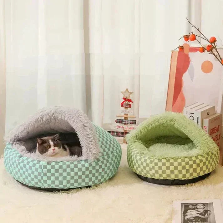 🐾 CozyCave™ Luxe Honden en Kattenmand met Dak – Ultiem Comfort & Warmte