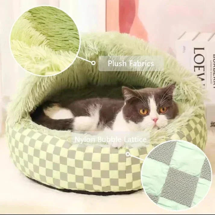 🐾 CozyCave™ Luxe Honden en Kattenmand met Dak – Ultiem Comfort & Warmte