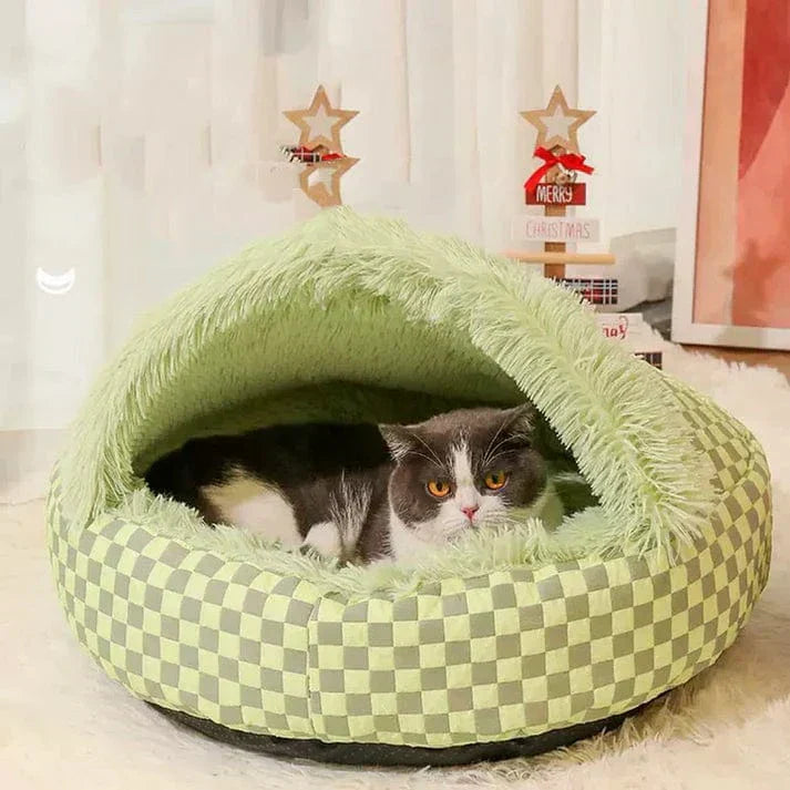 🐾 CozyCave™ Luxe Honden en Kattenmand met Dak – Ultiem Comfort & Warmte