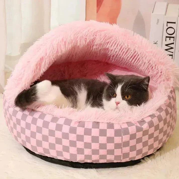 🐾 CozyCave™ Luxe Honden en Kattenmand met Dak – Ultiem Comfort & Warmte
