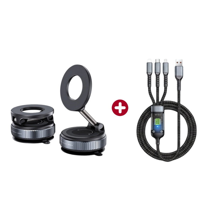 360° Magnetische Auto Telefoonhouder – Ultra Sterke Vacuüm Bevestiging