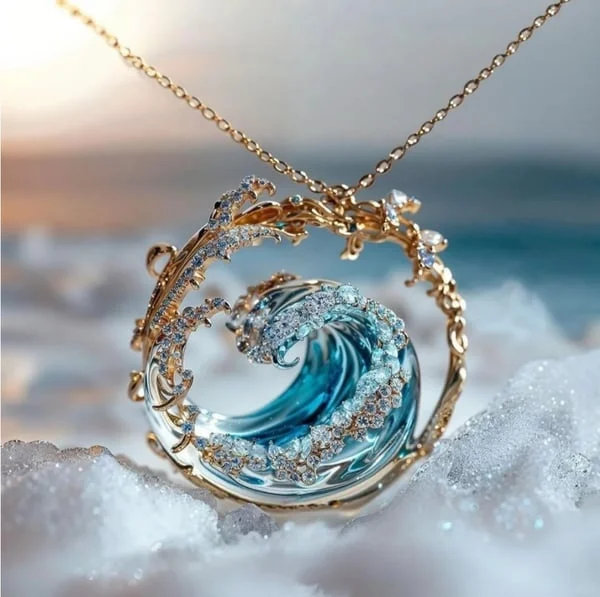 Oceaanhart Ketting – De Kracht en Rust van de Zee (1+1 Gratis)