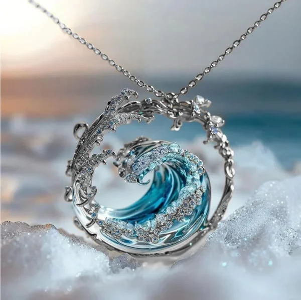 Oceaanhart Ketting – De Kracht en Rust van de Zee (1+1 Gratis)