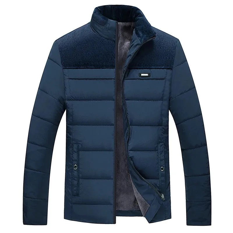 Heren winterjas met warme fleecevoering – Klassiek & stijlvol