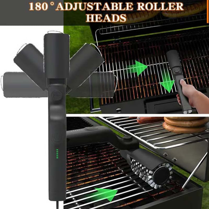 Draadloze BBQ Borstel met Roterende Kop – Snel & Moeiteloos Schoon