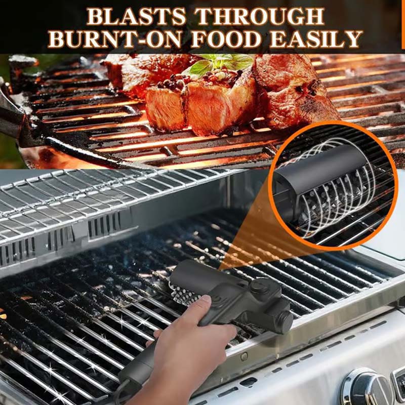 Draadloze BBQ Borstel met Roterende Kop – Snel & Moeiteloos Schoon