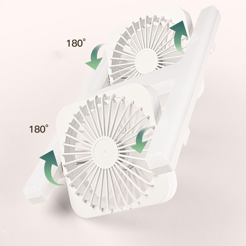 Plafondventilator met dubbele kop en LED-verlichting – modern design met afstandsbediening voor de woonkamer en de slaapkamer