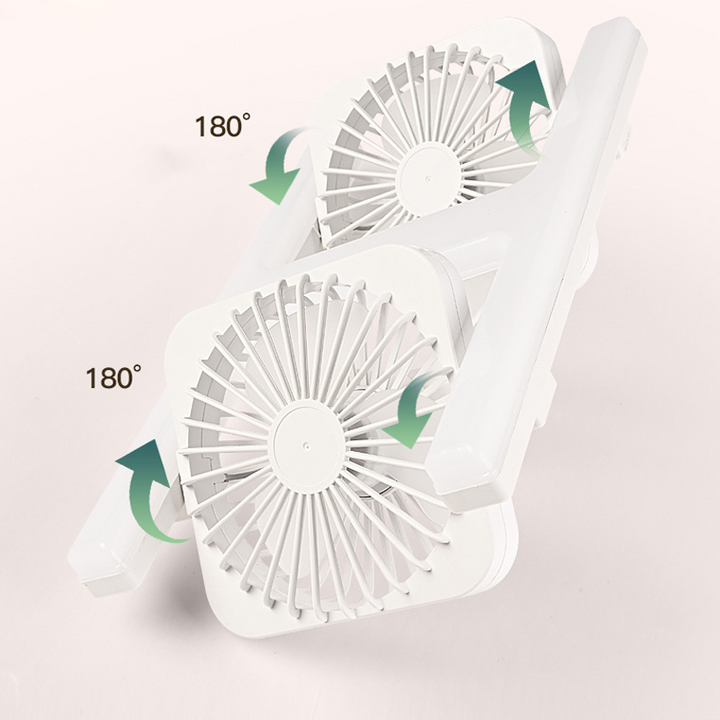 Plafondventilator met dubbele kop en LED-verlichting – modern design met afstandsbediening voor de woonkamer en de slaapkamer