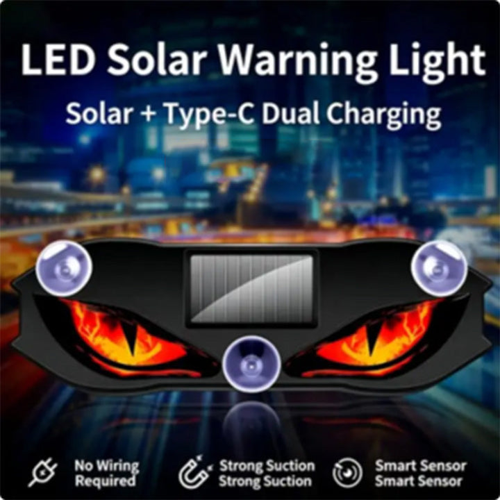 🚗🔆 LED-waarschuwingslamp op zonne-energie voor de auto